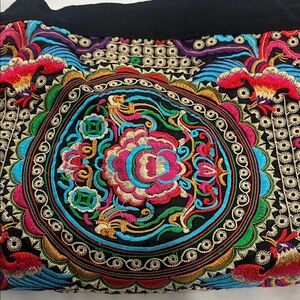 Colorful Embroidered Table Runner